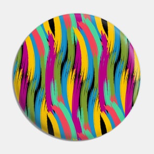 Colourful Brushes Pattern Pin