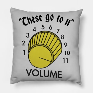 Volume Up To 11 - Guitar Amp Funny Classic Music Joke Pillow