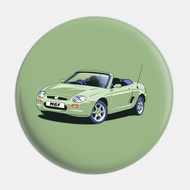 MG MGF Alumina Green Car Pin by Webazoot