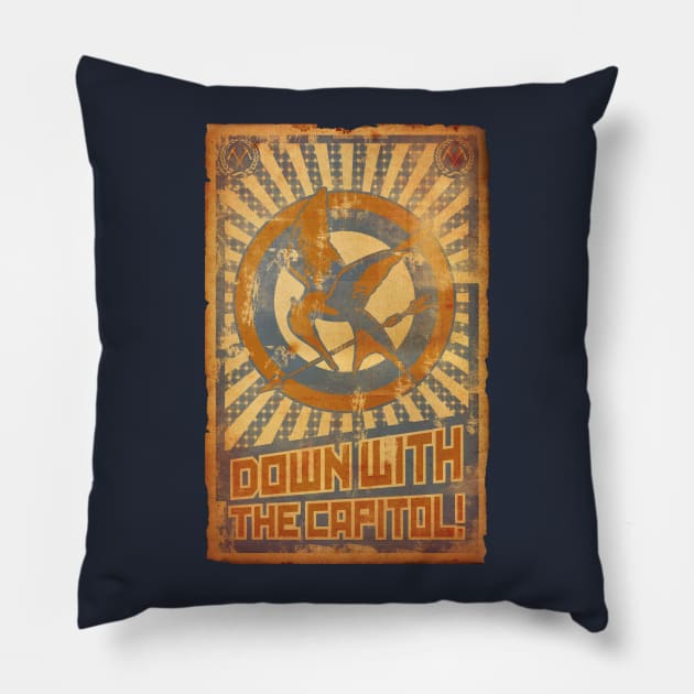 Down With The Capitol Pillow by scragglerock