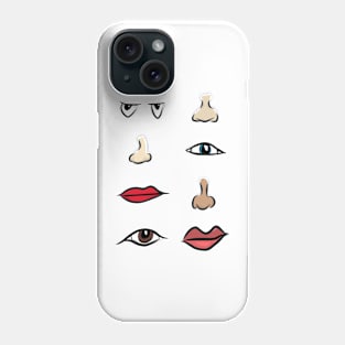 Eyes, Lips & Nose Set Phone Case