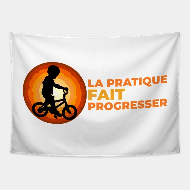 La pratique fait progresser Tapestry by T-Shirts Zone