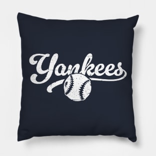 Retro Yankees Baseball Pillow