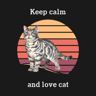 Cat t shirt  - Keep calm and love cat T-Shirt