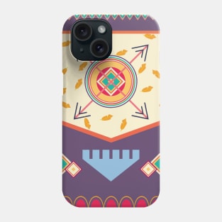 Collorful boho pattern geometric shapes Phone Case