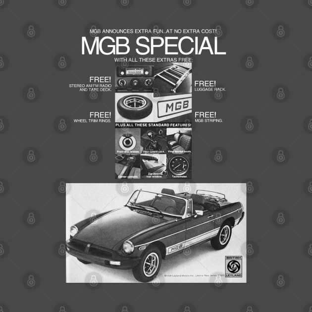 MGB SPORTS CAR - advert by Throwback Motors