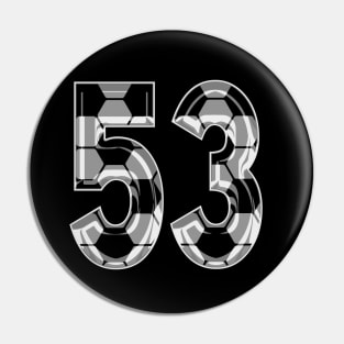 Soccer Number 53 Soccer Jersey #53 Soccer Mom Player Fan Pin