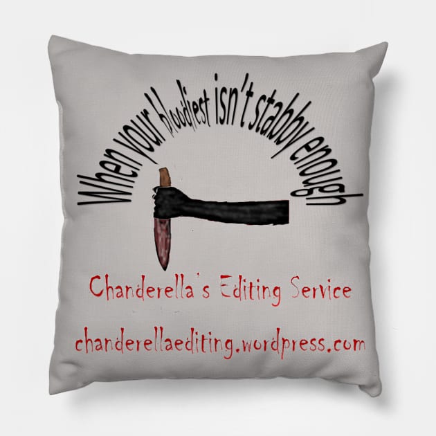 Defined Bloody Knife Pillow by chanderella