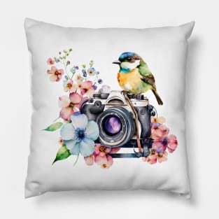 Spring Floral Camera Pillow