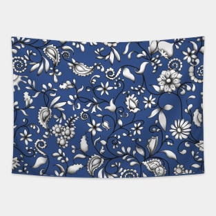 White Flowers Tapestry