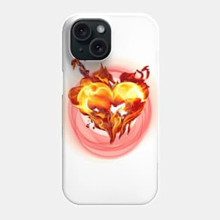 Fierce Heart on Fire Phone Case