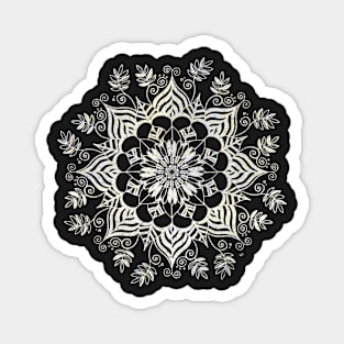 Floral Mandala - Navy Magnet