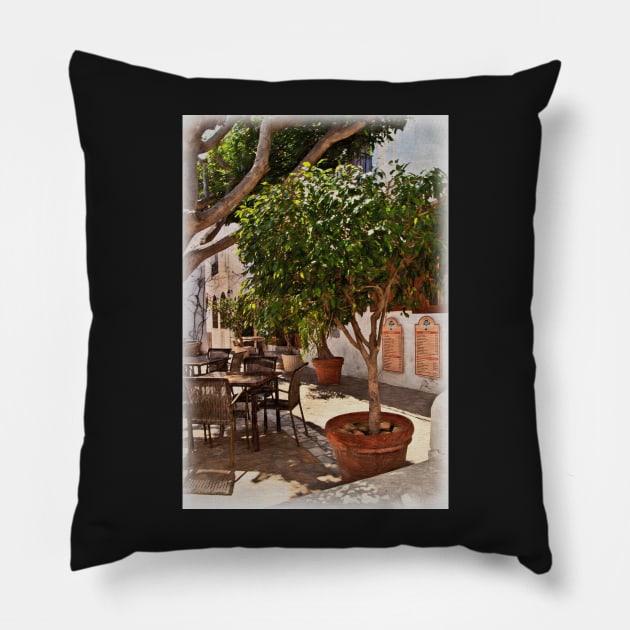 A Shaded Table in Mojácar Pillow by IanWL