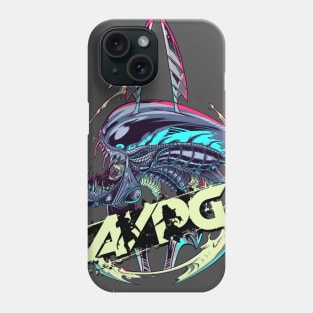 Impaled Alien (with splatter logo) Phone Case