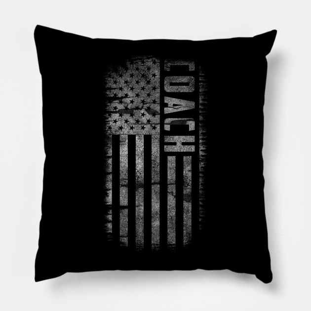 Coach American USA Flag Volleyball Team Gift Idea product Pillow by nikkidawn74