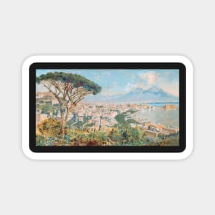 View of Naples, Vesuvius and the Bay of Naples Magnet