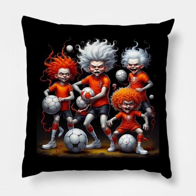 Crazy football team Pillow by Artistrycreations 