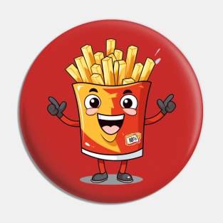 kawaii french fries T-Shirt cute potatofood Pin