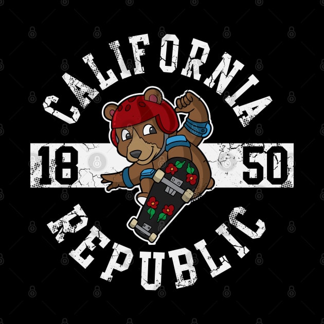 California Republic Bear Skater Skateboard by E