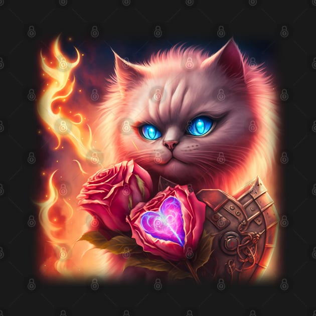 Ragdoll Cat On Fire by Enchanted Reverie