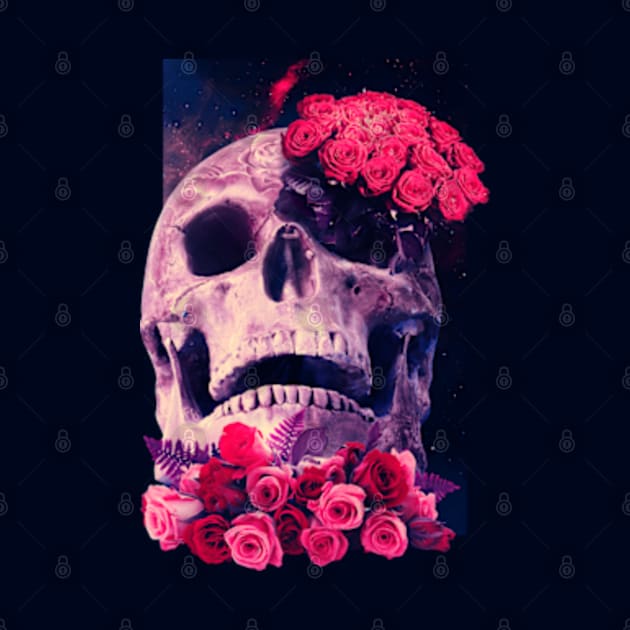 Skull and roses by Frajtgorski