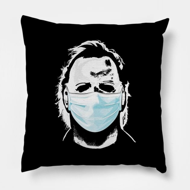 Face Mask Horror Pillow by akkadesigns