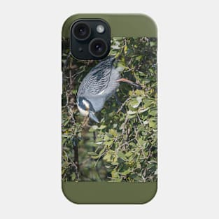 Yellow Crowned Night Heron Perched Phone Case