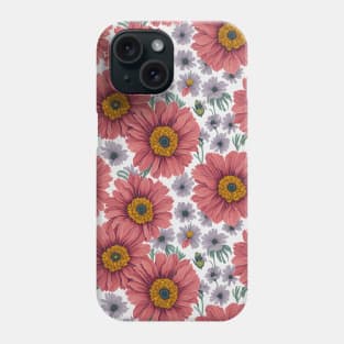 Floral Pattern Gerbera Flowers Phone Case