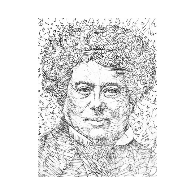 ALEXANDRE DUMAS pencil portrait .1 by lautir