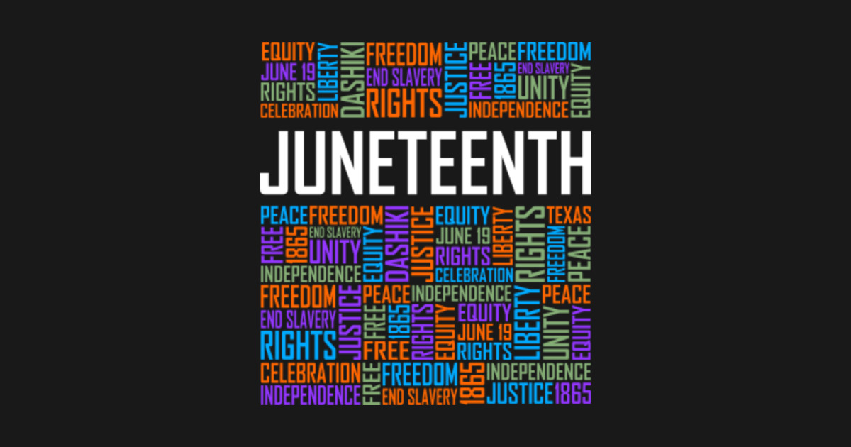 juneteenth words juneteenth sticker teepublic