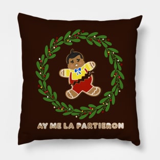 Funny Latino ugly Christmas Chunky Gingerbread Pan Dulce Chavo Pillow