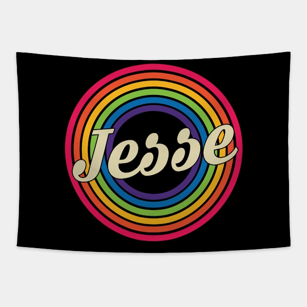 Jesse - Retro Rainbow Style Tapestry by MaydenArt