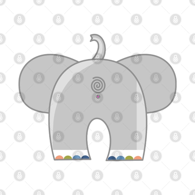 Rainbow elephant by Aurealis