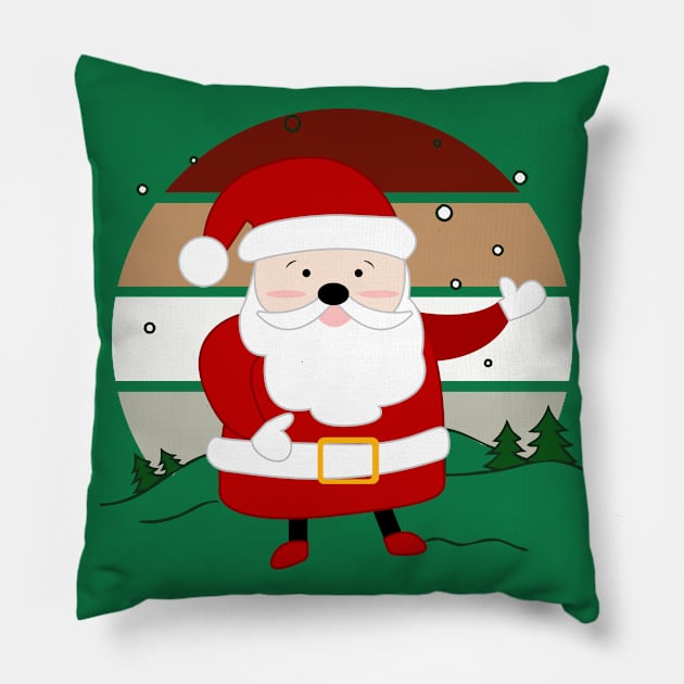 Santa Claus Christmas cartoon Pillow by PersianFMts