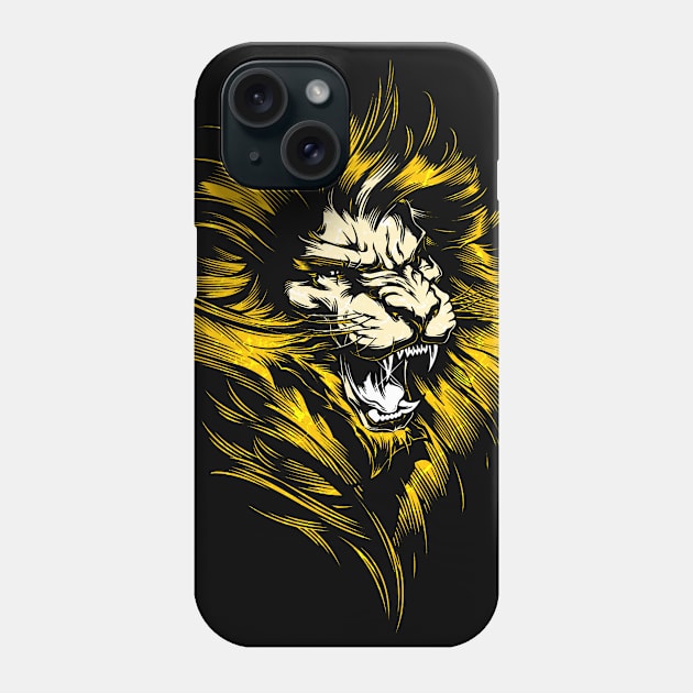 Roaring Lion Phone Case by Mila46