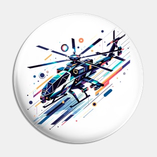 Skyward Future: Geometric Helicopter Pin