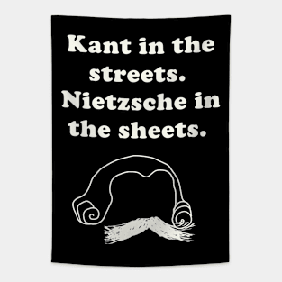 Kant Nietzsche Funny Philosophy Saying Kant In The Streets... Tapestry