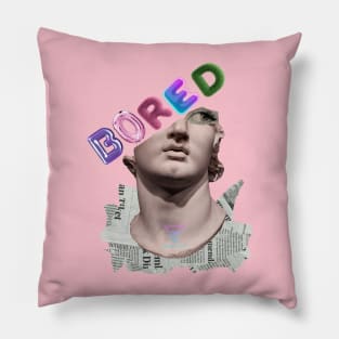 Bored Greek Sculpture Pillow