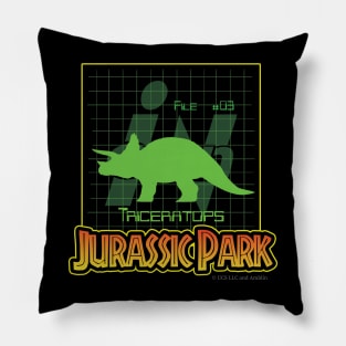 Ingen Files #03 (Triceratops) - Jurassic Park Pillow