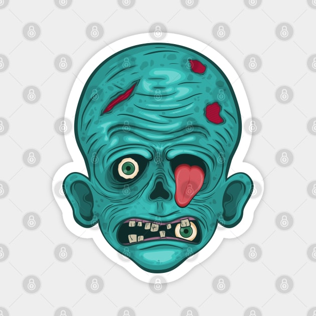 creepy zombie eye tongue Magnet by Mako Design 