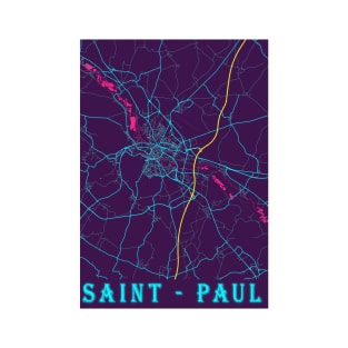 Sant - Paul Neon City Map T-Shirt