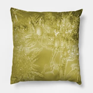 Golden Ice Crystals Pillow