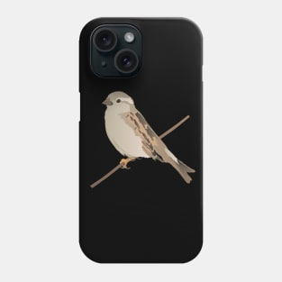 House Sparrow Bird on a Twig Phone Case