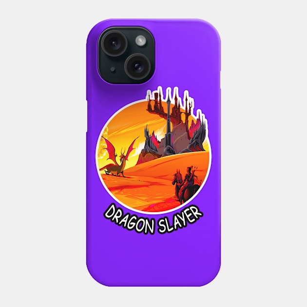 🐲 Brave Dragon Slayer Phone Case by Pixoplanet