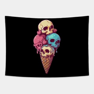 skull ice cream Tapestry