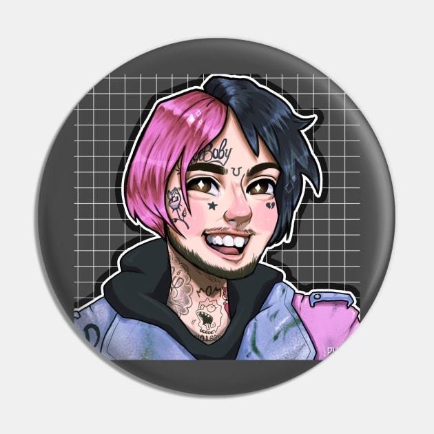 Lil Peep (black) Pin by uh.meg