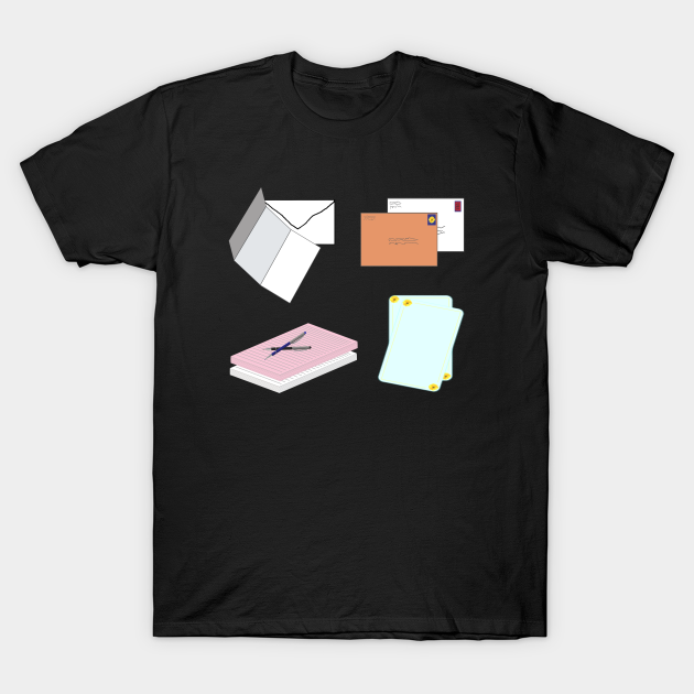 Snail Mail Happy Mail (Separate Items Version – Black Background) - Snail Mail - T-Shirt
