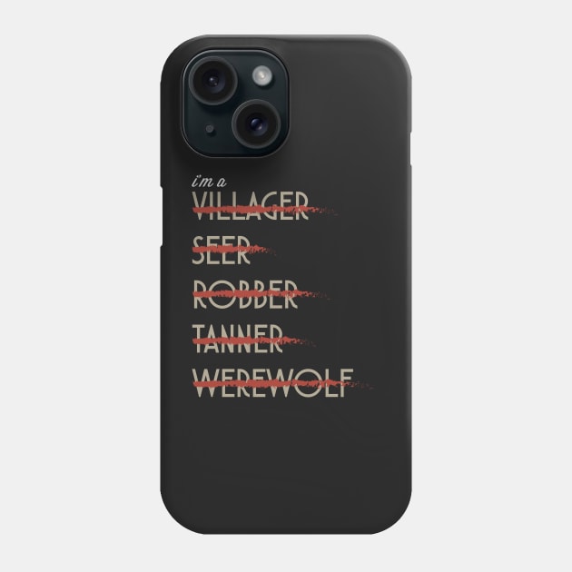 I'm A Werewolf ???- Board Game Inspired Graphic - Tabletop Gaming  - BGG Phone Case by MeepleDesign