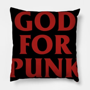 Vintage Thank God For Punk Rock Retro Aesthetic Vaporwave Streetwear Pillow