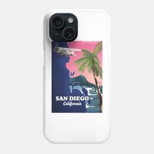 San Diego california map Phone Case